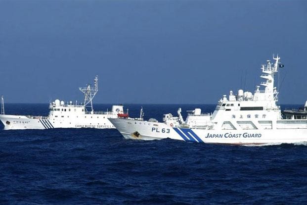 Tàu Cảnh sát biển Nhật Bản rượt Hải giám Trung Quốc ở Senkaku (hình minh họa)