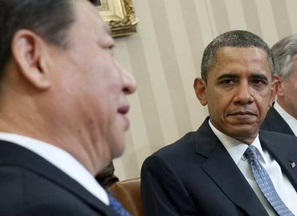 Ông Obama tiếp Tập Cận Bình trong chuyến công du Washington hồi năm ngoái trên cương vị Phó chủ tịch nước Trung Quốc