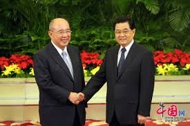 Ông Ngô Bá Hùng hội đàm với ông Hồ Cẩm Đào tại Bắc Kinh khi ông Đào còn là Tổng bí thư, Chủ tịch nước Trung Quốc