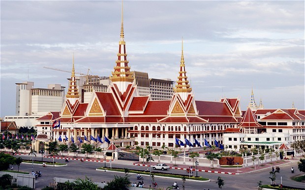 Tòa nhà Quốc hội Campuchia tại Phnom Penh.