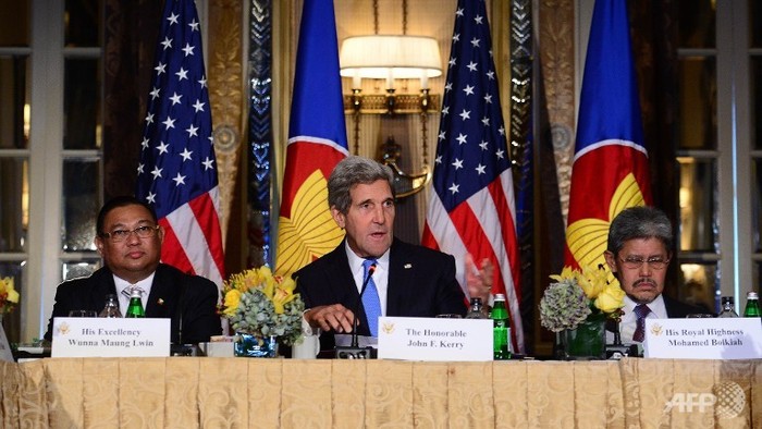 Ngoại trưởng Mỹ John Kerry trong phiên họp với các Ngoại trưởng ASEAN tại New York.