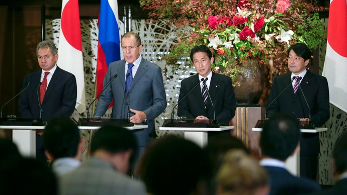 Ngoại trưởng và Bộ trưởng Quốc phòng Nga, Nhật Bản sau hội đàm.