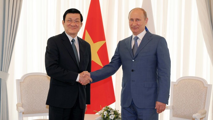 Chủ tịch nước Trương Tấn Sang và Tổng thống Nga Vladimir Putin.
