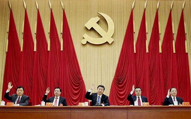 7 thành viên Thường vụ Bộ chính trị, cơ quan quyền lực nhất ở Trung Quốc trong hội nghị Trung ương 3.
