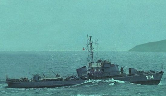 Chiến hạm TQ loại Kronstadt số 274 tham chiến tại Hoàng Sa năm 1974.