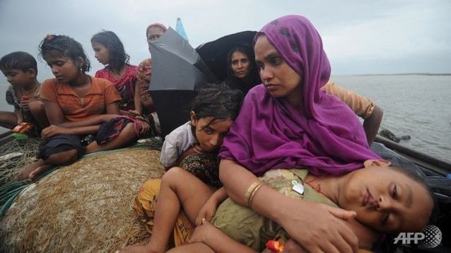 Những người Rohingya phải chạy khỏi nhà để trốn tránh bạo lực.