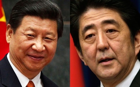 Chủ tịch nước Trung Quốc Tập Cận Bình và Thủ tướng Nhật Bản Shinzo Abe.