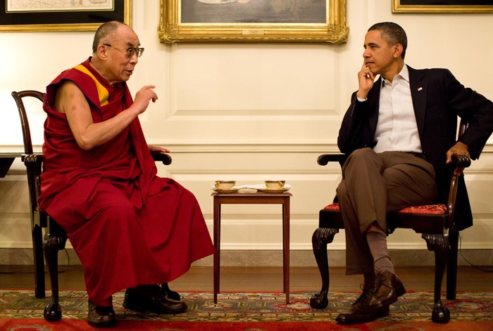 Tổng thống Mỹ Obama tiếp nhà lãnh đạo tinh thần Tây Tạng Đạt Lai Lạt Ma.