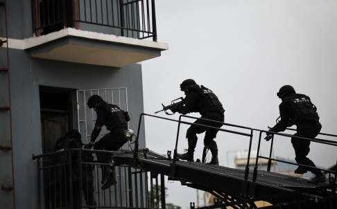 Cảnh sát đặc nhiệm chống khủng bố Trung Quốc diễn tập. Hình minh họa.