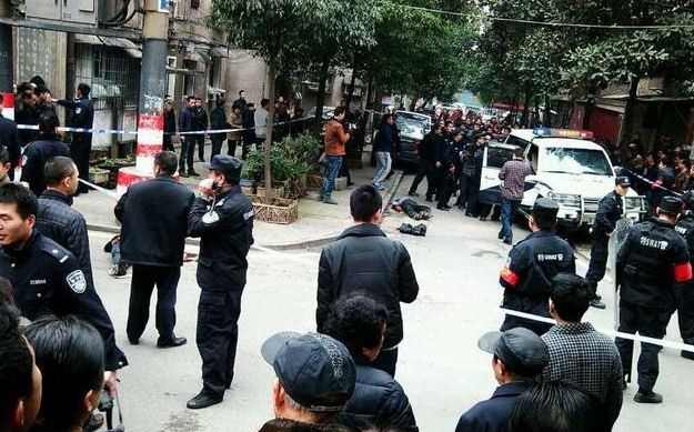 Hiện trường vụ chém người vô cớ ở thành phố Trường Sa, thủ phủ tỉnh Hồ Nam, Trung Quốc sáng nay.