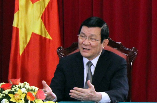 Chủ tịch nước Trương Tấn Sang, ảnh: Talkvietnam.