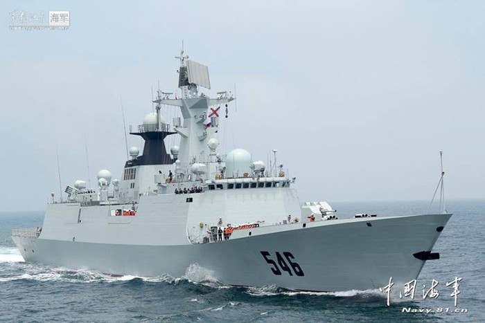 Tàu chiến Trung Quốc, hình minh họa.