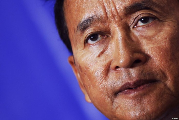 Ông Sam Rainsy, lãnh đạo đảng Cứu quốc Campuchia CNRP.