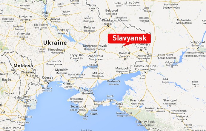 Slavyansk cách biên giới Nga - Ukraine khoảng 90 km.