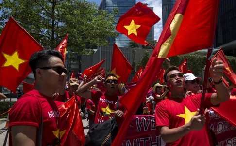 Cộng đồng người Việt sinh sống tại Hồng Kông biểu tình đòi Trung Quốc rút giàn khoan Hải Dương 981.