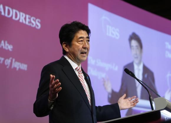 Thủ tướng Nhật Bản Shinzo Abe tại Đối thoại Shangri-la năm nay.