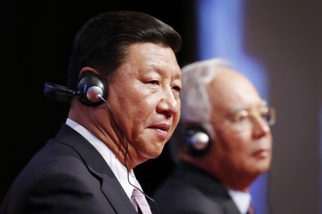 Chủ tịch Trung Quốc Tập Cận Bình và Thủ tướng Malaysia Najib Razak.