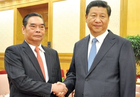 Thường trực Ban Bí thư Lê Hồng Anh và Chủ tịch Trung Quốc Tập Cận Bình.