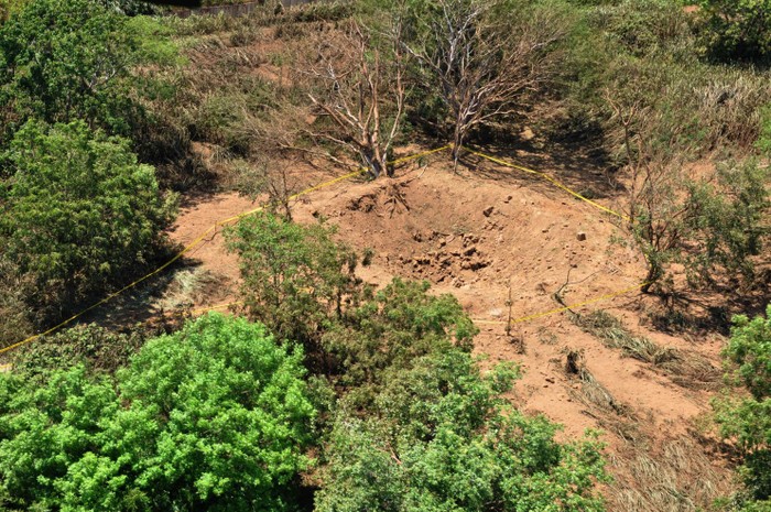 Dấu vết được cho là hố thiên thạch tại Nicaragua.