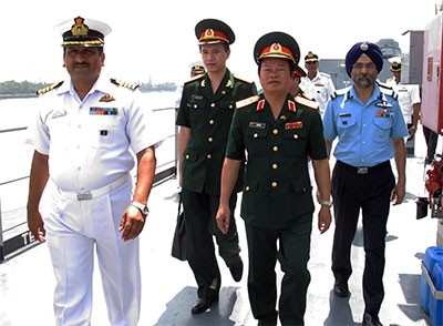 Thượng tướng Đỗ Bá Tỵ, Tổng tham mưu trưởng Quân đội Nhân dân Việt Nam trong một chuyến thăm chính thức tới Ấn Độ. Ảnh: Talk Vietnam.