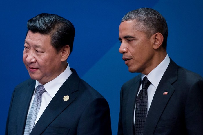 Chủ tịch Trung Quốc Tập Cận Bình và Tổng thống Mỹ Barack Obama.