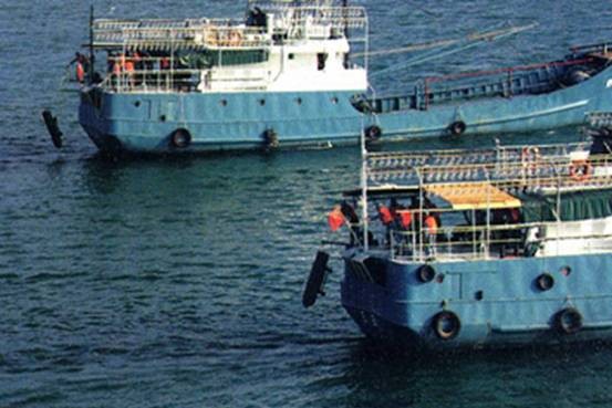 Tàu cá dân quân biển Trung Quốc ở Tam Á, Hải Nam.
