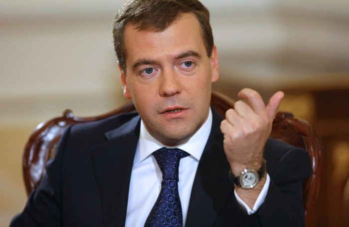 Thủ tướng Nga Dmitry Medvedev, ảnh: Fistnews.
