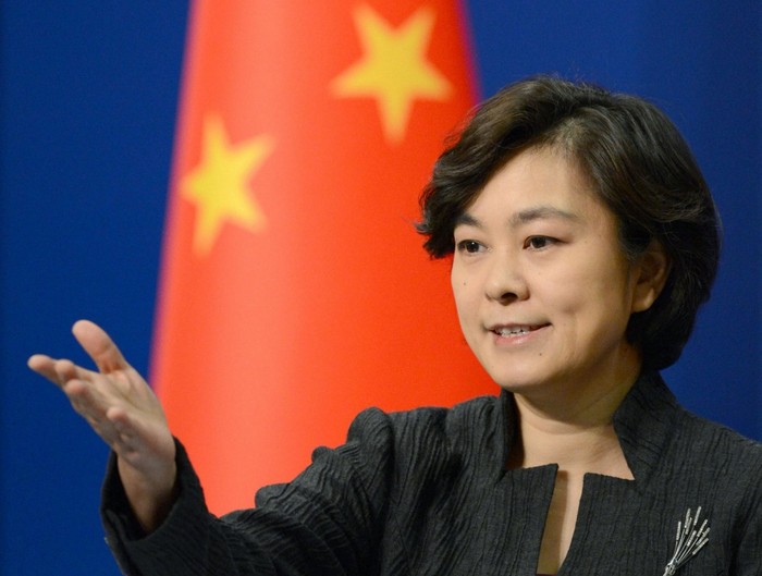Bà Hoa Xuân Oánh, người phát ngôn Bộ Ngoại giao Trung Quốc vừa lên tiếng về các đảo nhân tạo bất hợp pháp Trung Quốc đang xây dựng ở Trường Sa. Ảnh: SCMP.