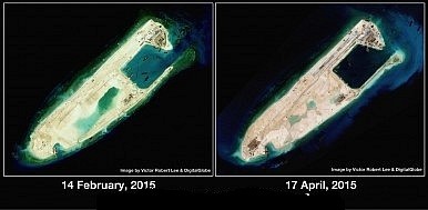 Sân bay quân sự bất hợp pháp Trung Quốc xây trên đá Chữ Thập đã gần hoàn thành mà không vấp phải phản ứng nào đáng kể. Tập Cận Bình tự tin tiếp tục thúc đẩy chiến lược bành trướng Biển Đông.