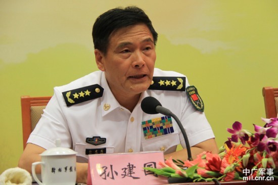 Ông Tôn Kiến Quốc, Đô đốc hải quân, Phó Tổng tham mưu trưởng quân đội Trung Quốc dẫn đầu đoàn đại biểu nước này sang dự Đối thoại An ninh Shangri-la năm nay. Ảnh: CNR.