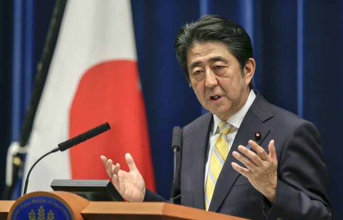 Thủ tướng Nhật Bản Shinzo Abe thúc đẩy mạnh mẽ vấn đề Trung Quốc leo thang ở Biển Đông, Hoa Đông tại hội nghị thượng đỉnh G-7. Ảnh: EPA.