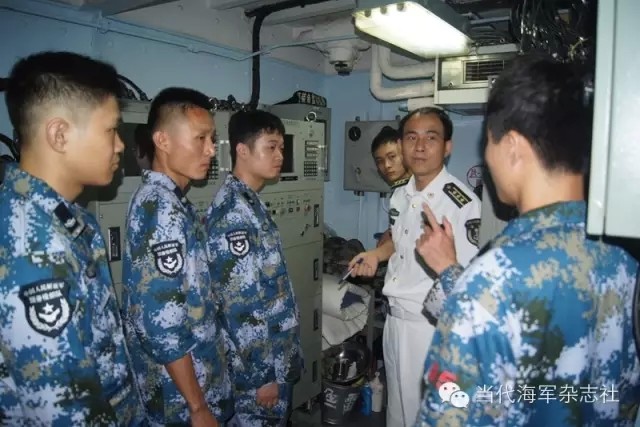 Lực lượng sĩ quan, quân nhân chuyên nghiệp được hạm đội Nam Hải gọi tái ngũ tham gia tập trận trên Biển Đông từ 13 đến 17/6 vừa qua. Ảnh: 81.cn