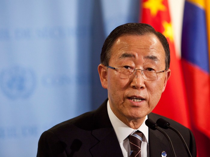Tổng thư ký Liên Hợp Quốc Ban Ki-moon. Ảnh: Andrew Burton/Getty.