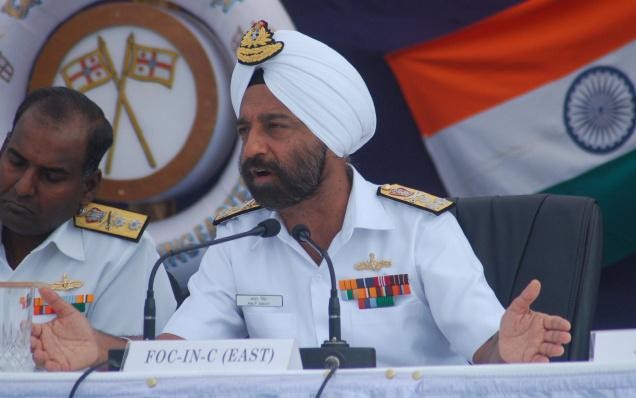 Đô đốc Anup Singh khi còn đương chức. Ảnh: The Hindu.