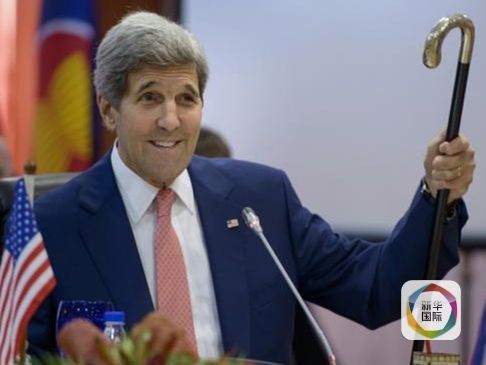 Ngoại trưởng Mỹ John Kerry tại Việt Nam. Ảnh: Tân Hoa Xã.