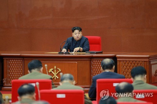 Nhà lãnh đạo Triều Tiên chủ trì phiên họp Quân ủy Trung ương sau khủng hoảng trên bán đảo. Ảnh: Yonhap.