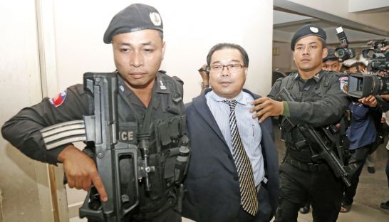 Hong Sokhour bị bắt hôm 15/8, ảnh: The Phnom Penh Post.