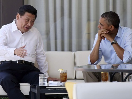 Chủ tịch Trung Quốc Tập Cận Bình và Tổng thống Mỹ Barack Obama, ảnh: Đa Chiều.
