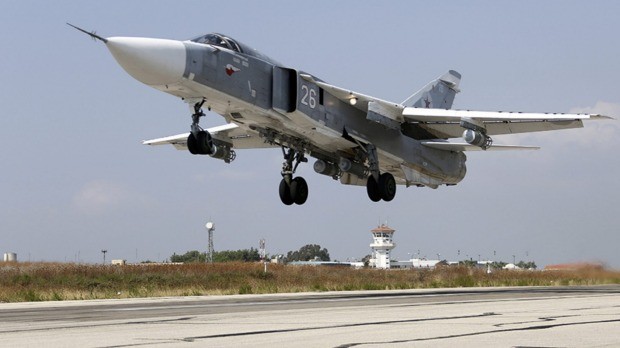 Chiến đấu cơ Nga tham gia không kích ISIS, ảnh: Bộ Quốc phòng Nga.