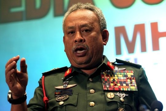 Tướng Zukkefli Mohd Zin, Tư lệnh các lực lượng vũ trang Malaysia, ảnh: The Malaysian Insider.