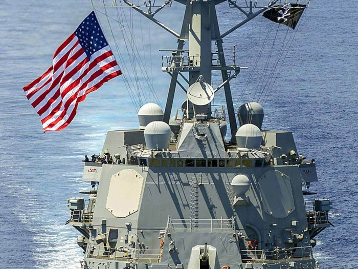 Tàu chiến Mỹ, hình minh họa: Đa Chiều.
