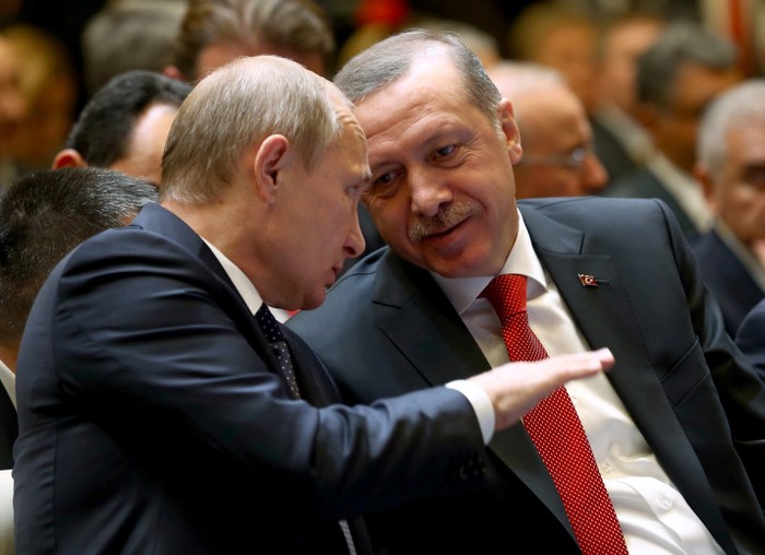 Tổng thống Nga Vladimir Putin và Tổng thống Thổ Nhĩ Kỳ Erdogan. Ảnh: Politico.eu