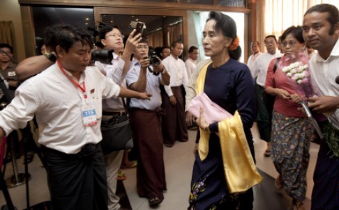Bà Aung San Suu Kyi, ảnh: SCMP.