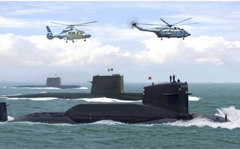 Tàu ngầm Trung Quốc, ảnh: SCMP.