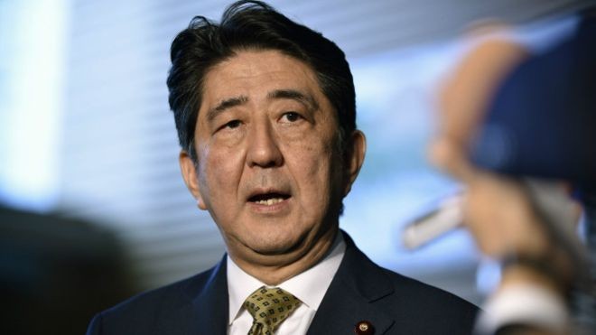 Thủ tướng Nhật Bản Shinzo Abe là nhà lãnh đạo mạnh mẽ nhất, tích cực nhất trong việc tố cáo các hành vi Trung Quốc leo thang, vi phạm luật pháp quốc tế ở Biển Đông. Ảnh: EPA.