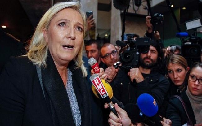 Bà Marine Le Pen, Thủ lĩnh đảng Mặt trận Dân tộc cực hữu chấp nhận thất bại. Ảnh: Reuters