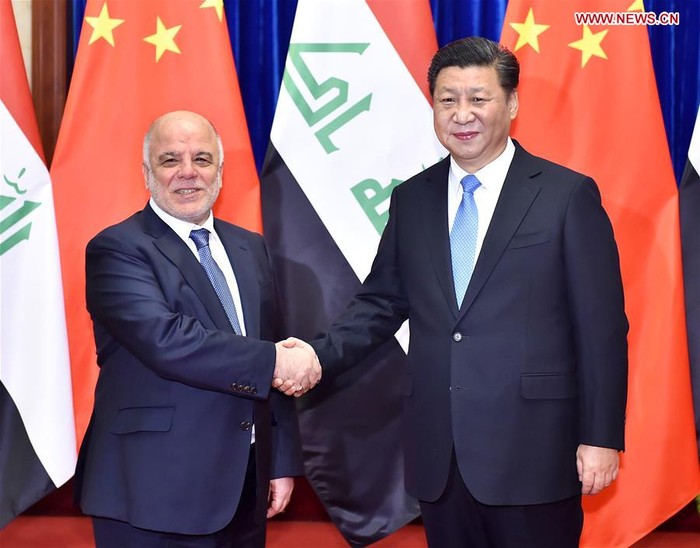 Thủ tướng Iraq và Chủ tịch Trung Quốc tại Bắc Kinh, ảnh: Tân Hoa Xã.