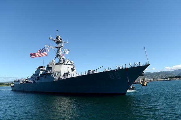 Chiến hạm Mỹ, hình minh họa: Cdanews.com.