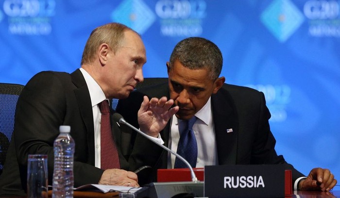 Tổng thống Nga Vladimir Putin và Tổng thống Mỹ Barack Obama. Ảnh: AP.