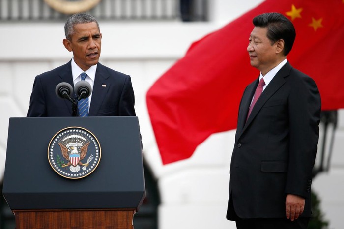 Tổng thống Mỹ Barack Obama và Chủ tịch Trung Quốc Tập Cận Bình, ảnh: AP.